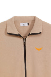 Thermal Mock Neck Full Zipper - Camel